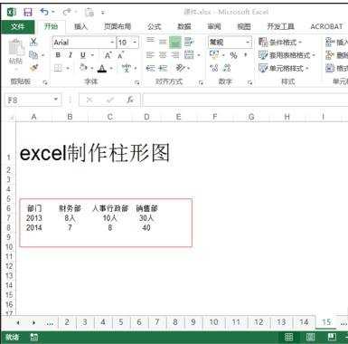 excel制作柱形图表的方法