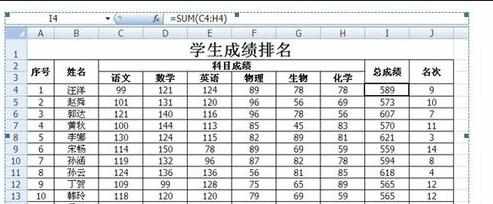 excel中rank函数的使用教程