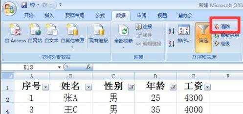 excel2007全部显示筛选数据的方法