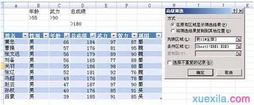 excel使用高级筛选功能的方法