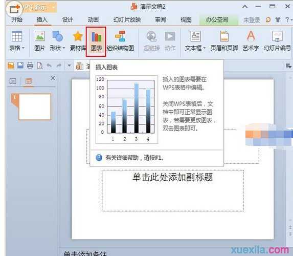 wps版ppt怎么插入柱状图