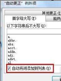 word2010怎么为大写字母指定例外项