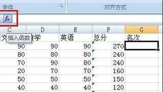 excel处理名次排序的教程