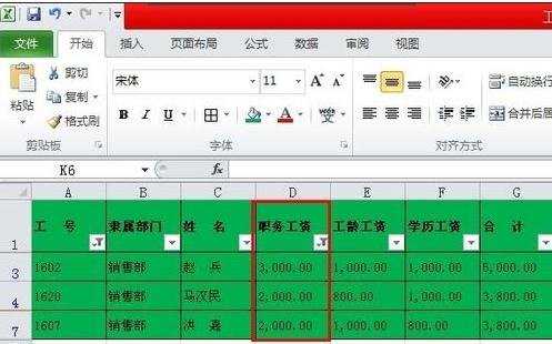 excel表格进行自定义筛选的教程