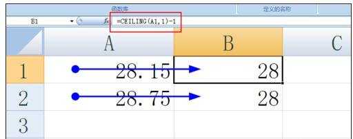 excel表中取整函数的使用方法