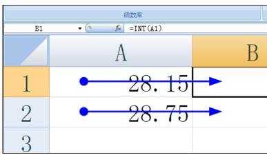 excel表中取整函数的使用方法