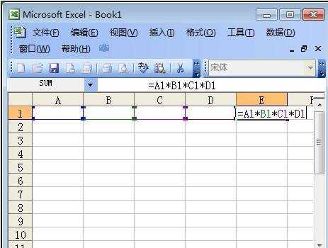 excel单元格相乘公式的使用教程