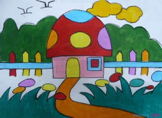 简单的绘画作品图片3:我的家