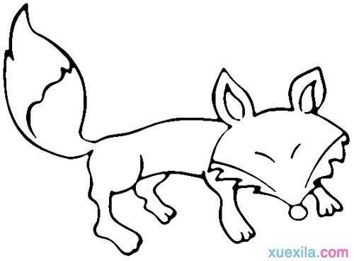 儿童动物画狐狸绘画作品