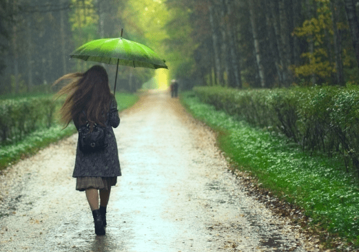 唯美下雨意境图片