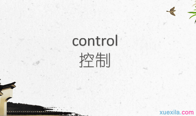 control是什么意思