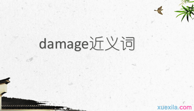 damage的近义词辨析