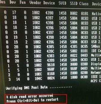 电脑提示A disk read error occurred怎么办