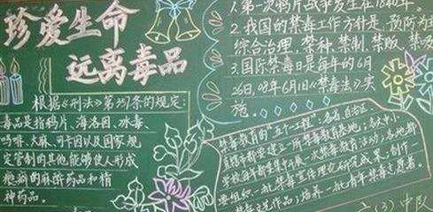 幼儿园远离毒品黑板报简易画