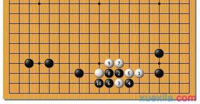 围棋入门知识布局中的拆与逼