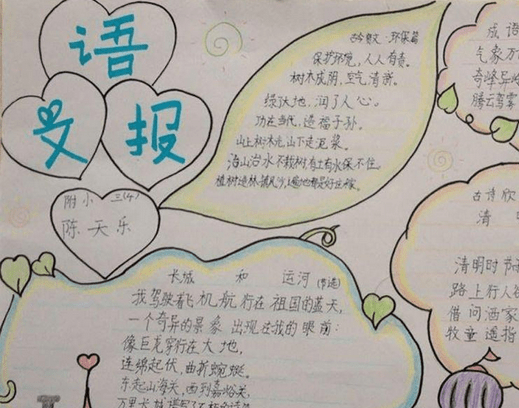 简单又漂亮彩铅画的手抄报