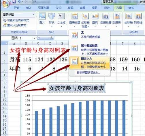 excel2007添加图表标题教程