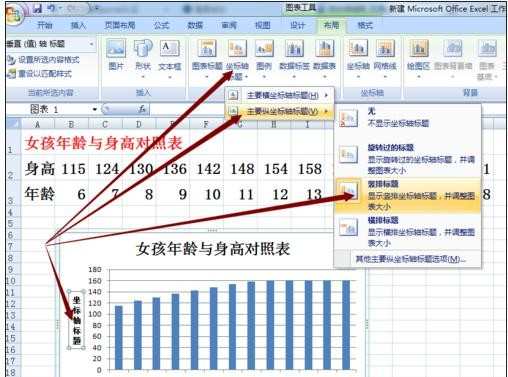 excel2007添加图表标题教程