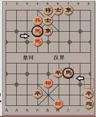 中国象棋基本杀法 -- 双马饮泉
