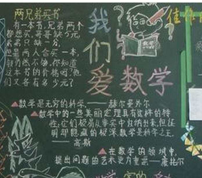 数学黑板报资料