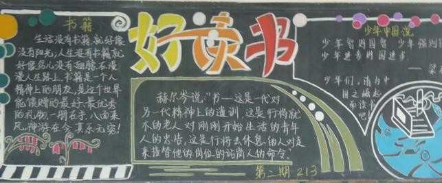 小学读书黑板报图片大全