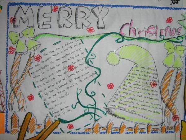 五年级圣诞节英语手抄报设计图片