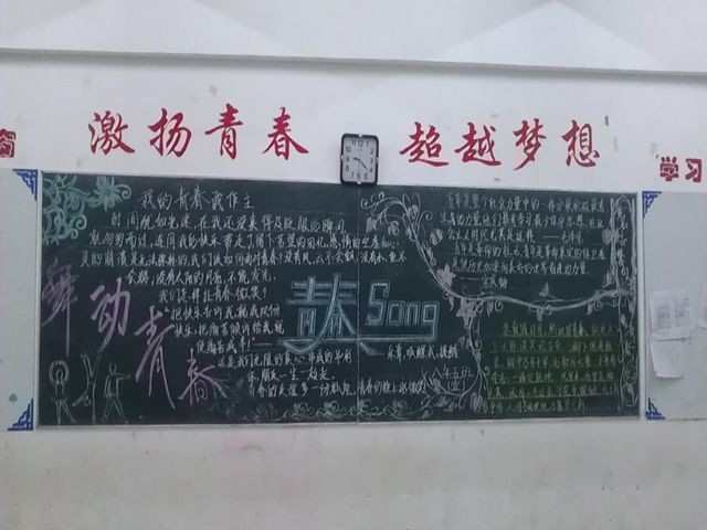 青春中学黑板报图片大全