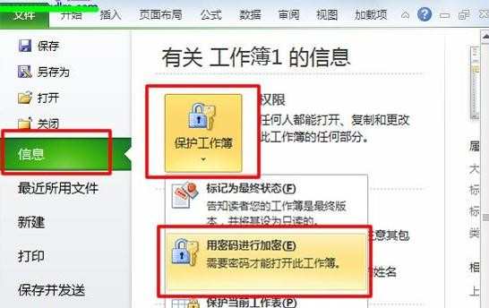 excel2010怎样设置密码