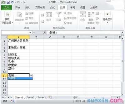 excel2010如何使用数据有效性