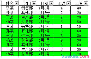 excel颜色筛选的方法