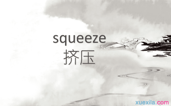 squeeze是什么意思 squeeze的英文意思