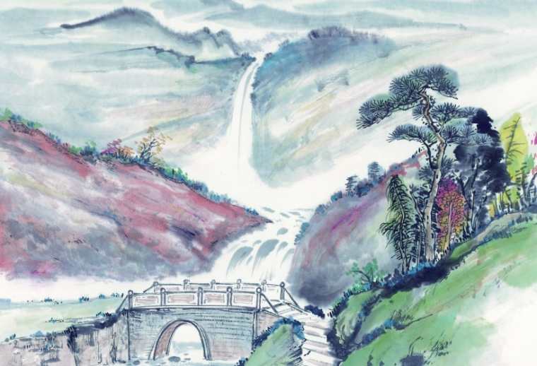 好看的山水风景画，中国山水风景画