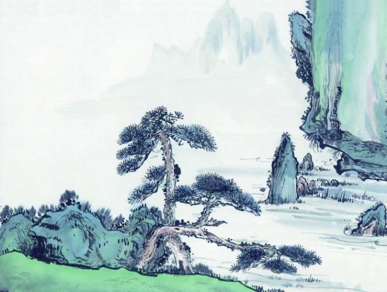 好看的山水风景画，中国山水风景画