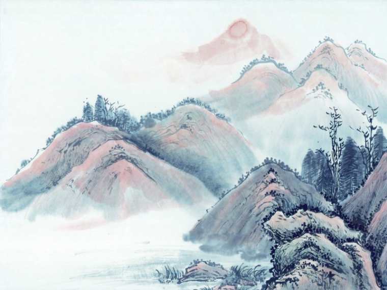 好看的山水风景画，中国山水风景画