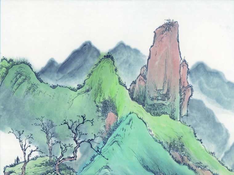 好看的山水风景画，中国山水风景画