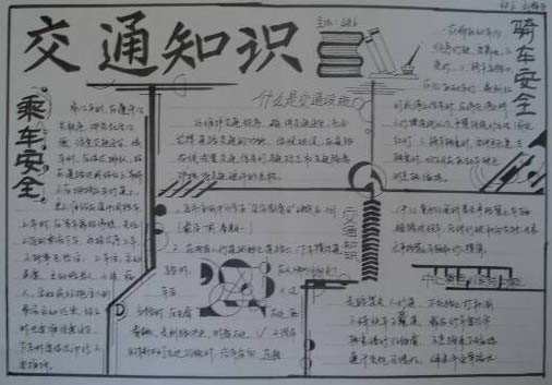 交通安全记心中手抄报内容大全