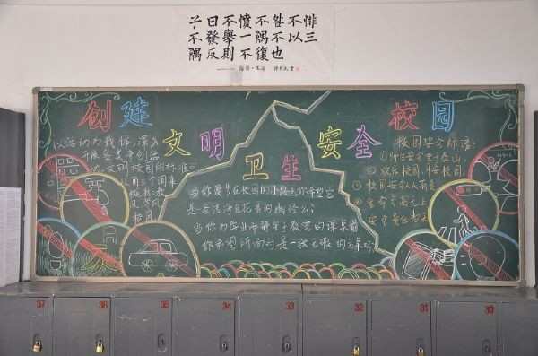 关于小学安全卫生黑板报