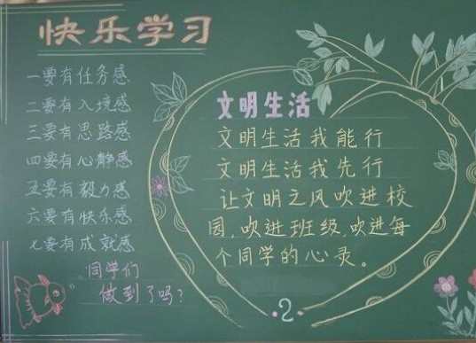 有关学习黑板报内容素材