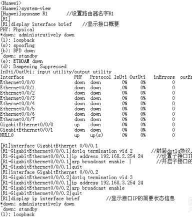 华为单臂路由怎么配置