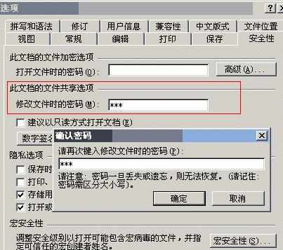 word2003如何设置密码