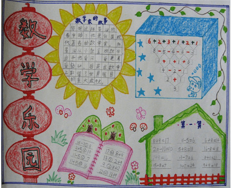 小学生三年级上册数学手抄报的版式设计