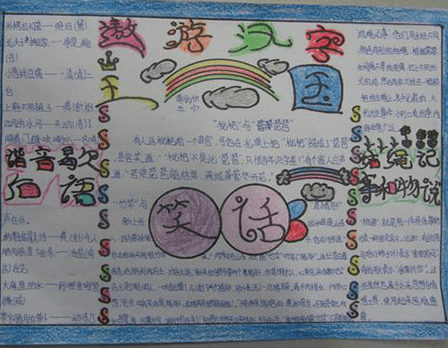 有关五年级遨游汉字王国手抄报图片