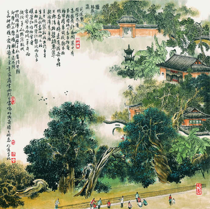 著名画家山水画作品，著名画家山水画图片