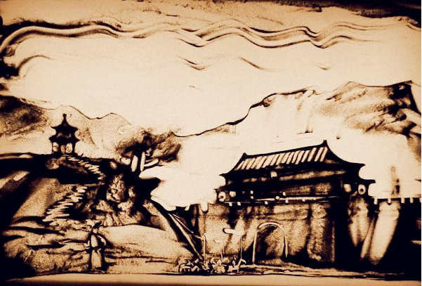 沙画风景图片，沙画风景作品