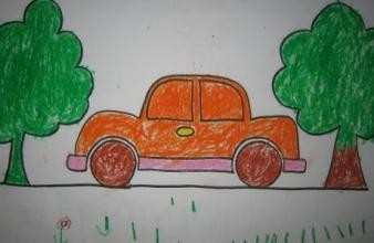 一年级简单小汽车绘画_一年级简单轿车绘画图