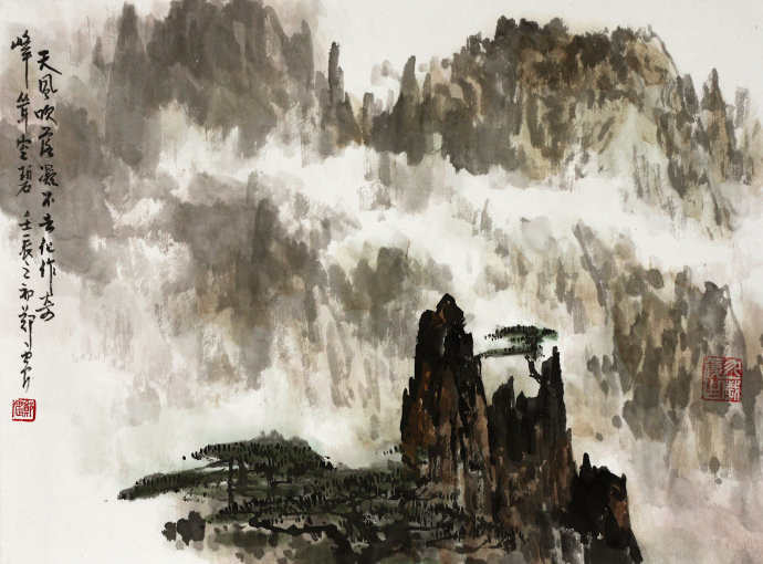 传统中国山水画图片_传统中国山水画作品