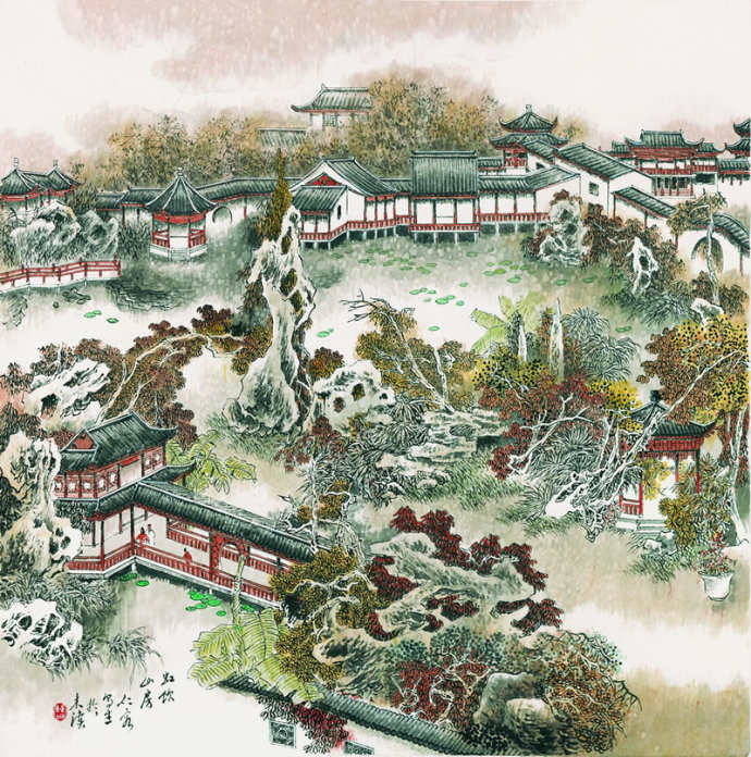 传统中国山水画图片_传统中国山水画作品