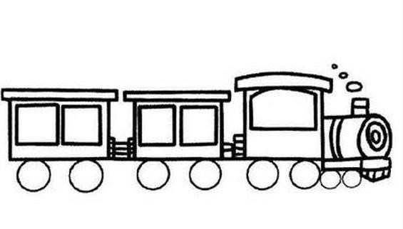 儿童简笔画火车图片展示