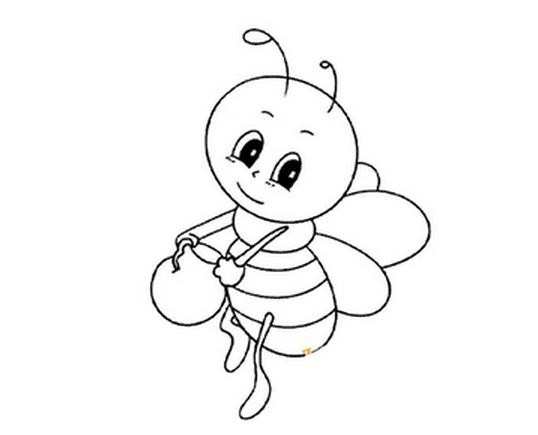 可爱蜜蜂简笔画大全,小蜜蜂简笔画图片大全