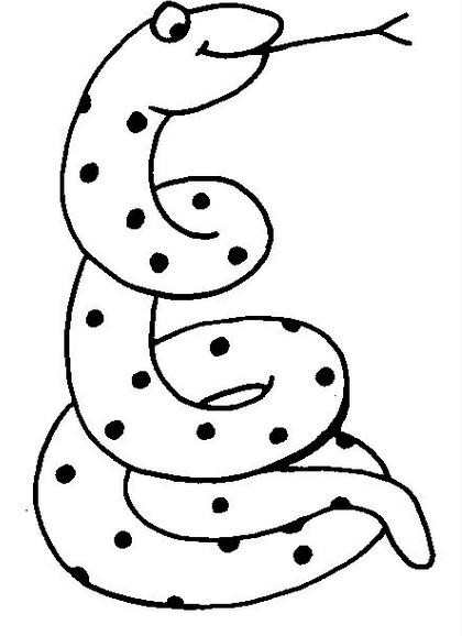 幼儿动物简笔画蛇大全最简单